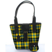 Handbag, Purse, Hirta Bucket Bag, Cornish Tartan